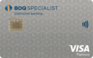 BOQ Specialist Platinum Credit Card card