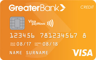 Greater Bank Visa Credit Card card