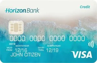 Horizon Bank Visa Credit Card card