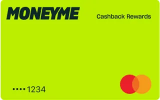 MONEYME Cashback Rewards Credit Card card